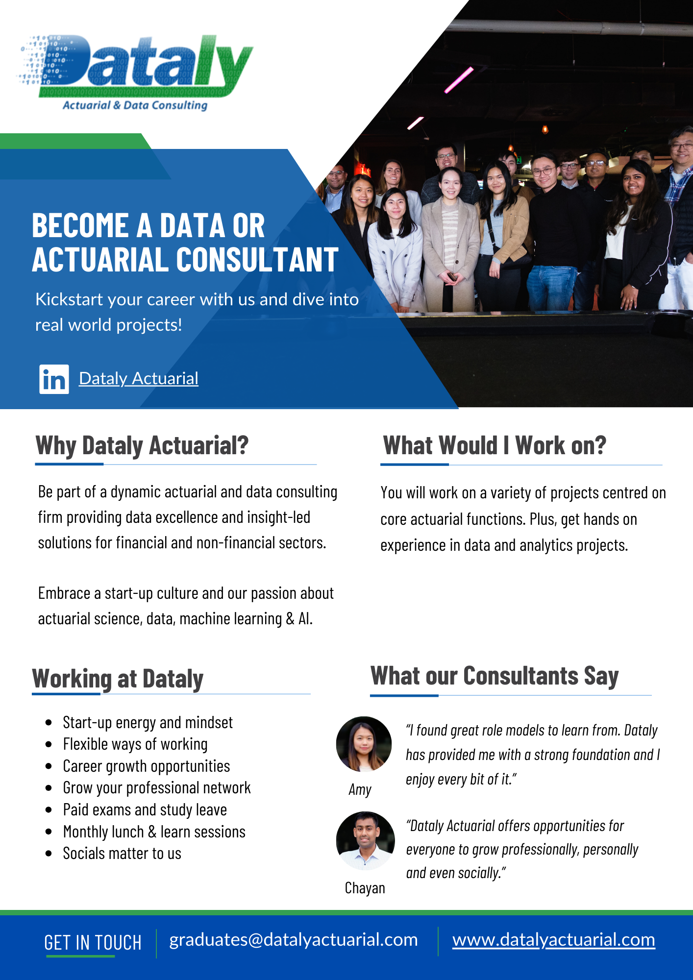 Graduates Dataly Actuarial Actuarial and Data Consulting